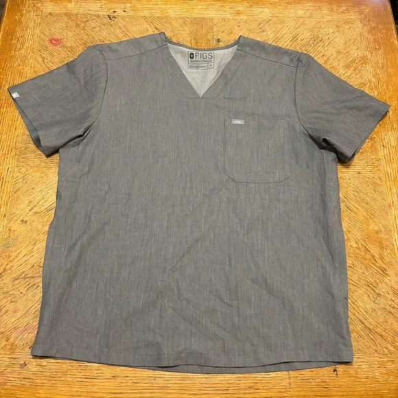 Figs Technical Collection XL Mens Scrub Top Gray Work Hospital #5998 - Picture 1 of 6